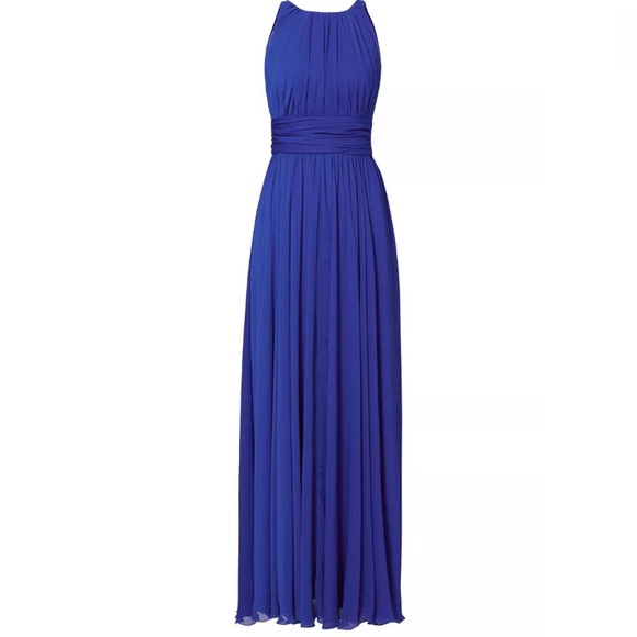 Badgley Mischa- Blue Empire Waist Gown Dress 10 - Picture 1 of 6